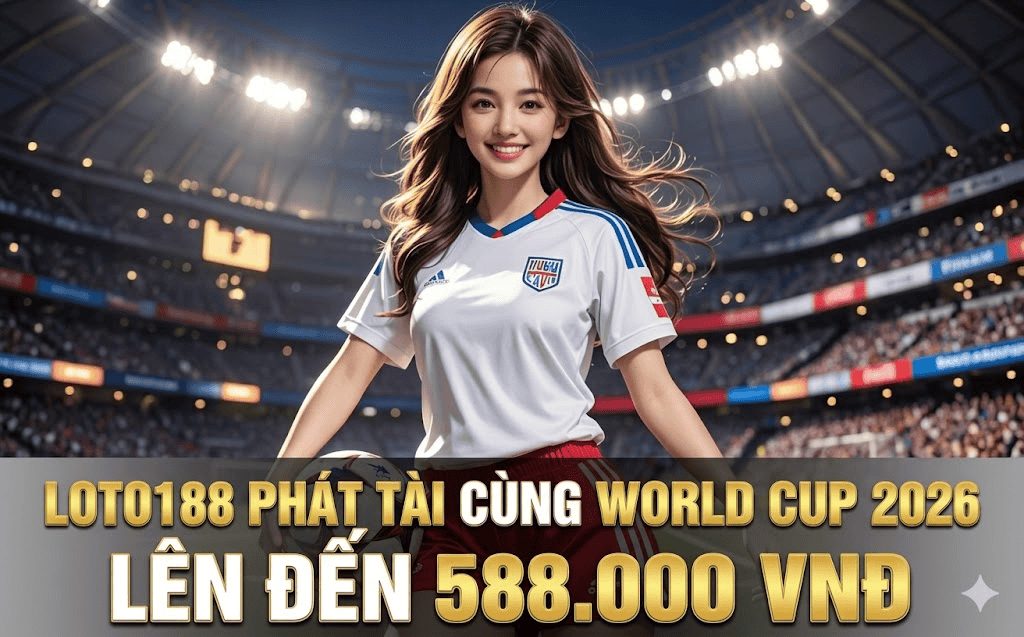 Loto188asia thưởng WorldCup lên đến 588k